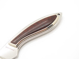 Vintage Browning 377 Custom Seki Japan Snake Wood Mirror Blade Fixed Knife