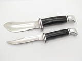 Vtg 1972 Inverted Buck 104 Twin Set 103 102 Sportsman Fixed Hunting Knife & Box