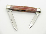Vtg 1980 Case XX 62042 Red Appaloosa Bone Folding Pocket Pen Knife