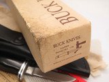 Vtg 1972 Buck 116 Caper Inverted 3 Three Liner Fixed Blade Hunting Knife & Box
