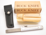 Vintage 1970s Buck 137 Steelmaster Folding Fixed Knife Sharpening Steel & Box