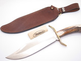 Western W49 Bowie USA W49CS Crown Stag Fixed Bowie Knife In Box NOS Mint