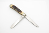 1999 Schrade Uncle Henry 285UH USA Stag Trapper Folding Pocket Knife