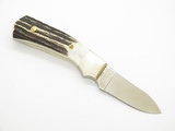 Vintage 1986 Parker Edwards USA Stag Handle Fixed Blade Hunting Knife