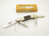 Vintage 1836-1986 Parker Texas Sesquicentennial Bone Stag Stockman Pocket Knife