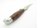 Vintage Kinfolks 350 Stacked Leather Stainless Steel Fixed Blade Hunting Knife