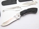 2018 Buck 550 Selector 2.0 Black Folding Hunter Lockback Knife 3 Changer Blades