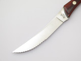 Vintage Buck 206 USA Royalty Cutlery Wood Handle Fixed Blade Steak Knife 6 Set