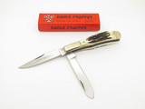 Vtg '78-82 Parker Brothers Eagle Stag Trapper Imai Seki Japan Stag Folding Knife