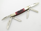 1980s Honest Abe Parker Seki Japan 6 Blade Red Bone Congress Folding Knife