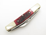 1980s Honest Abe Parker Seki Japan 6 Blade Red Bone Congress Folding Knife