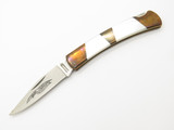 Vtg 1980s Parker Eagle Seki Japan MOP Pearl Folding Lockback Pocket Knife