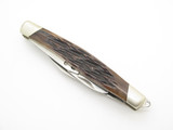 Vintage 1989 Buck 305 Lancer USA Scissors Jigged Bone Folding Pocket Pen Knife
