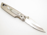 Vintage 1998 Buck USA 175 Lightning Silver Handle Folding Linerlock Pocket Knife