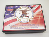 2013 Buck USA 110 NRA Right to Bear Arms Wood Handle Folding Hunter Knife