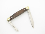 2021 Buck 375 Deuce Brown Wood Handle Small Folding Pocket Knife