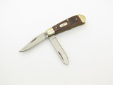 2007 Buck 380 Mini Trapper 2 Blade Brown Wood Folding Pocket Knife
