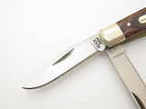 2007 Buck 380 Mini Trapper 2 Blade Brown Wood Folding Pocket Knife