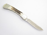 2006 Script Custom Shop Buck 110 Stag S30V Drop Point Folding Hunter Knife