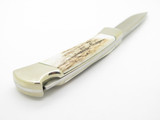 2006 Script Custom Shop Buck 110 Stag S30V Drop Point Folding Hunter Knife
