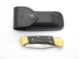 Buck 112 Ranger Finger Groove 420HC Ebony Lockback Folding Hunter Knife
