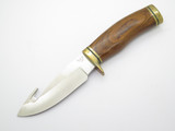 2007 Buck 191 Zipper Walnut Fixed Blade Guthook Hunting Knife With Sheath in Box