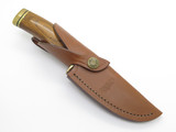 2007 Buck 191 Zipper Walnut Fixed Blade Guthook Hunting Knife With Sheath in Box