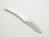 2002 Buck 525 USA 100 Years Stainless Handle Folding Lockback Pocket Knife