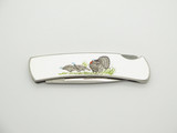 Vintage 1992 Buck 525 USA Turkey Stainless Handle Folding Lockback Pocket Knife