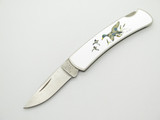 Vintage 1989 Buck 525 USA Duck Stainless Handle Folding Lockback Pocket Knife