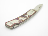 2004 Buck 525 USA Elk Scene Stainless Handle Folding Lockback Pocket Knife