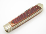 Vintage Puma Germany Jigged Amber Bone Handle Trapper Folding Pocket Knife