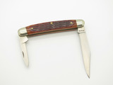 Vintage Puma Germany Jigged Amber Bone Handle Folding Pocket Pen Knife