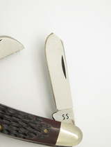 Vintage 1984 Case XX 6347 Stockman Jigged Delrin Folding Pocket Knife