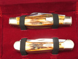 1992 ABCA Case XX & Queen Schatt Morgan Stag Limited Folding Pocket Knife 2 Set