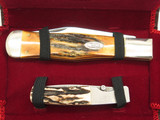 Vintage ABCA 1989 Case XX 51050 and Parker Stag Limited Folding Pocket Knife Set