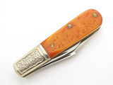 Vintage Schrade Scrolled SCC USA 206 Barlow Delrin Handle Folding Pocket Knife