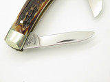 1987 Blade Show Limited Fight'n Rooster Frank Buster Germany Stag Folding Knife