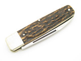 Vintage AG Russell Hen & Rooster Germany Stag Engraved Folding Pocket Knife