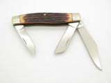 Vintage Camillus New York USA Jigged Delrin 3.875" Folding Stockman Pocket Knife