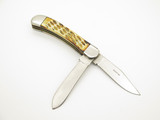 Vintage Whitetail Cutlery 7213 Pakistan Bone Folding Trapper Pocket Knife