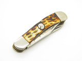 Vintage Whitetail Cutlery 7213 Pakistan Bone Folding Trapper Pocket Knife