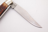 Vintage Rigid USA RG72 440 Stainless Jigged Delrin Folding Trapper Pocket Knife