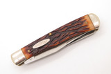 Vintage Rigid USA RG72 440 Stainless Jigged Delrin Folding Trapper Pocket Knife