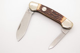 Vintage Remington USA Canoe Jigged Delrin Handle Folding Jack Pocket Knife