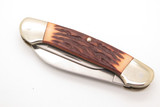 Vintage Remington USA Canoe Jigged Delrin Handle Folding Jack Pocket Knife