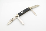 Vintage John Primble 5514 USA Black Delrin 4 Blade Stockman Folding Pocket Knife