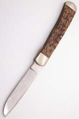 Vintage 1980 Western S-693 Raccoon USA Delrin Handle Folding Pocket Knife