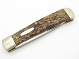 Vintage 1980 Western S-693 Raccoon USA Delrin Handle Folding Pocket Knife