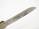 Vintage 1980 Western S-693 Raccoon USA Delrin Handle Folding Pocket Knife